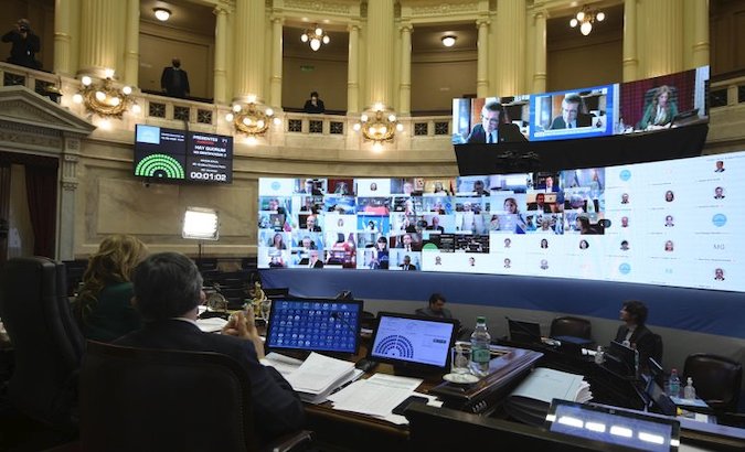 Special remote public session of the Senate of the Argentine Nation. May 13, 2020.
