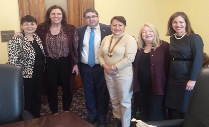 Minnesota's senators met with Cuban diplomat Miguel Fraga in Saint Paul, Minnesota, U.S. October, 2018