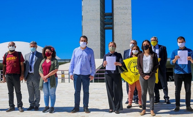 Leaders of Brazilian social organizations apply for impeachment, Brasilia, Brazil May 21, 2020.