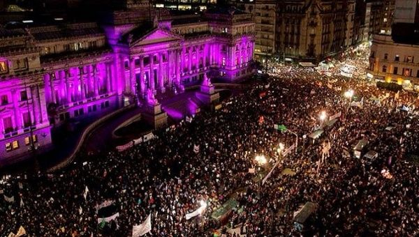 Image of the 'Not One Less' rally, Buenos Aires, Argentina, June 3, 2015.