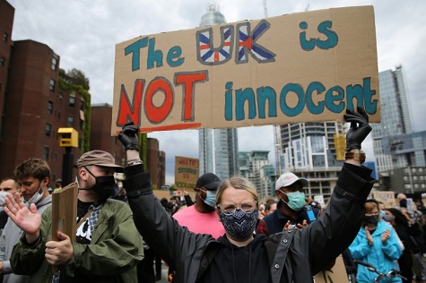 Protests took place in several UK cities, including Bristol, Manchester, Edinburgh, Glasgow and London.