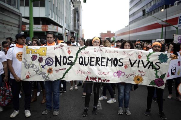 Women march for their rights in the capital San Juan on 2019