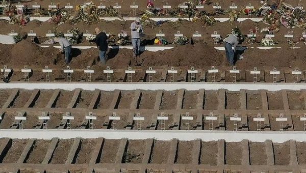 Mass graves up for Covid-19 victims in Santiago de Chile's Cemetery, Chile. May, 2020.