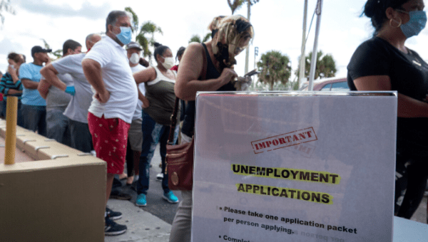 2.2 million applied for unemployment benefits in the US last week.