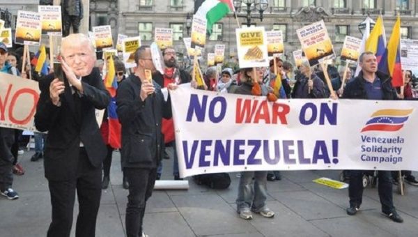 Rally in solidarity with the Venezuelan people, London, U.K, Feb. 2020.