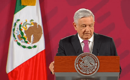 President Manuel Andres Lopez Obrador at National Palace, Mexico City, Mexico. July 1, 2020.
