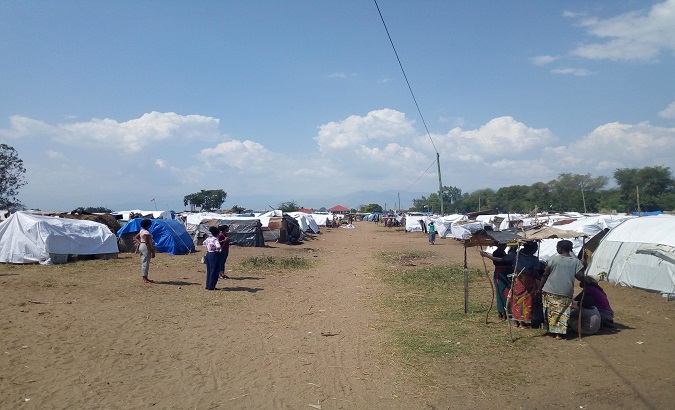 Makeshift campament in Kigaramango, Bujumbura, Burundi. June 29, 2020.