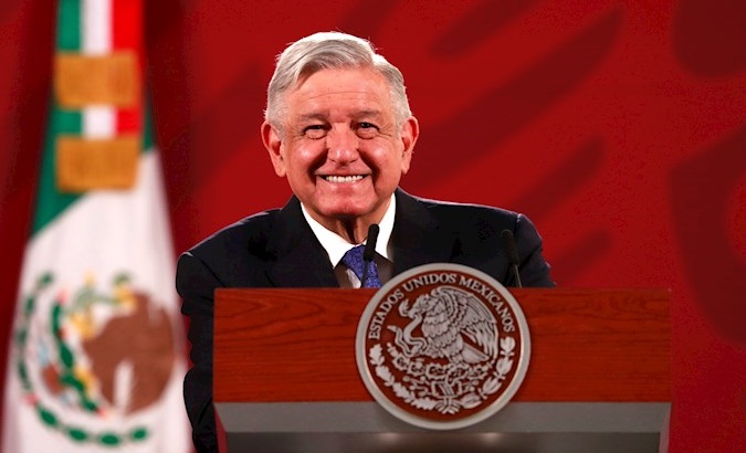 President Andres Manuel Lopez Obrador at the National Palace, Mexico city, Mexico, July 7, 2020.