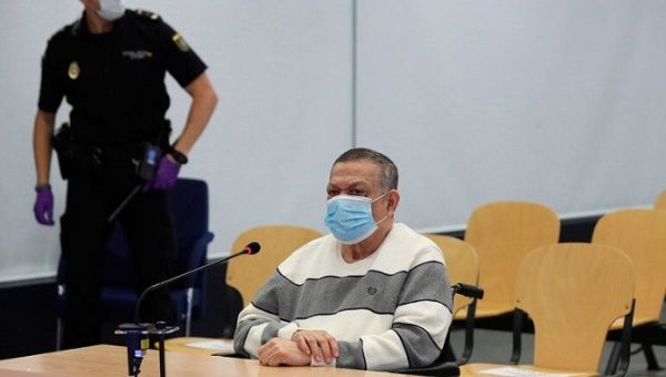 Rene Mendoza during trial in the National Court, Spain, July 8, 2020.