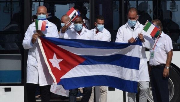 Members of the Henry Reeve Medical Brigade, Havana, Cuba, July 20, 2020.
