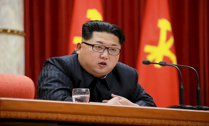 Kim Jong-un giving a speech in Pyongyang, North Korea, January 19, 2019.