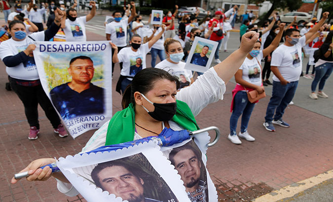 Relatives of the disappeared rally claiming for justice, Jalisco, Mexico, August 5, 2020