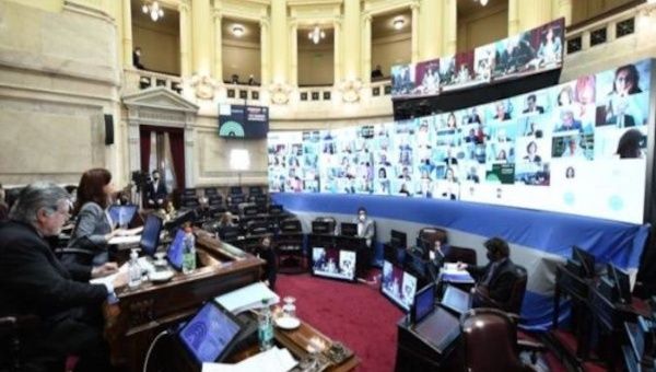 Argentina's Congress meets virtually, Buenos Aires, August 29, 2020