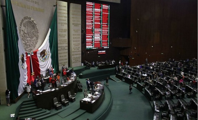 View of the Lower House, Mexico City, Mexico, September 2, 2020.