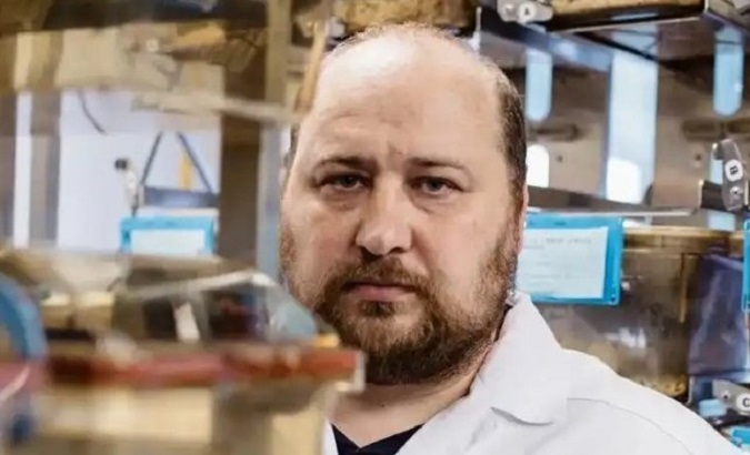 Scientist Denis Logunov at the Gamaleya Centre, Russia, Sept. 4, 2020.