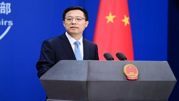 Zhao Lijian addresses U.S. sanctions on companies, Beijing, China, Sept. 7, 2020.