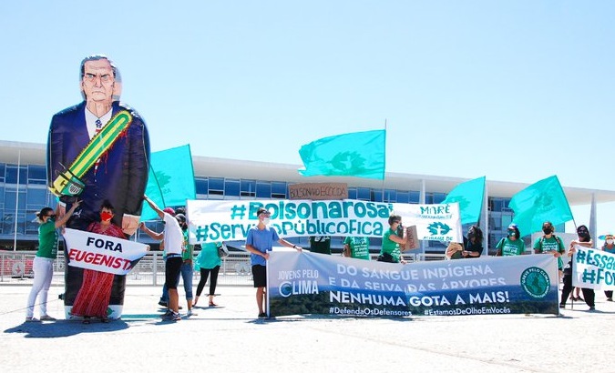 Protest against the cultural policies of President Jair Bolsonaro, Brasilia, Brazil, Sept. 6, 2020.