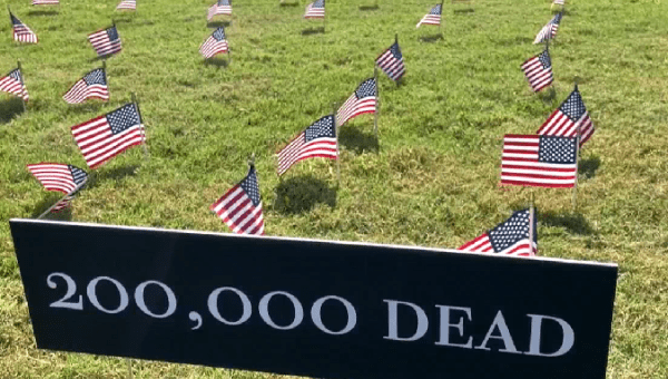 Small flags at the National Mall, Washington DC, Sept. 22, 2020.