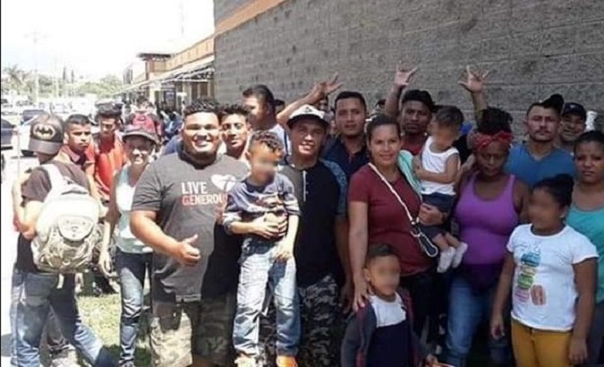 Honduran migrants on their way to Guatemala, Oct. 1, 2020.