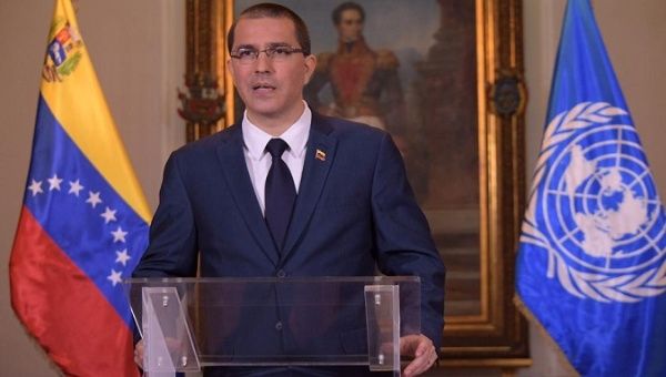 Foreign Affairs Minister Jorge Arreaza, Caracas, Venezuela, Sept 29, 2020.