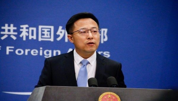 Foreign Affairs Ministry spokesman Zhao Lijian, Beijing, China, Oct. 13, 2020.