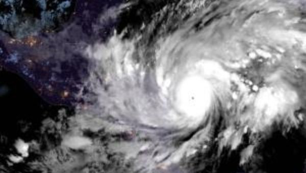 Hurricane Eta approches Nicaragua's coast, Nov. 2nd, 2020.