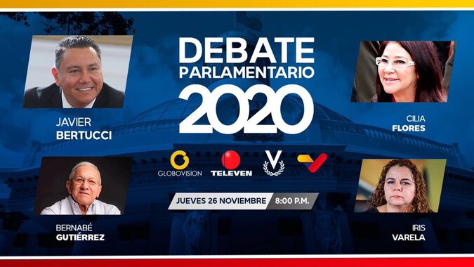 Candidates for the Simon Bolivar Great Patriotic Pole and from the Venezuelan opposition participated Thursday in a national televised debate just over a week before the parliamentary elections take place on December 6.
