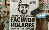 Poster demanding the release of photojournalist Facundo Morales, Argentina, 2020.