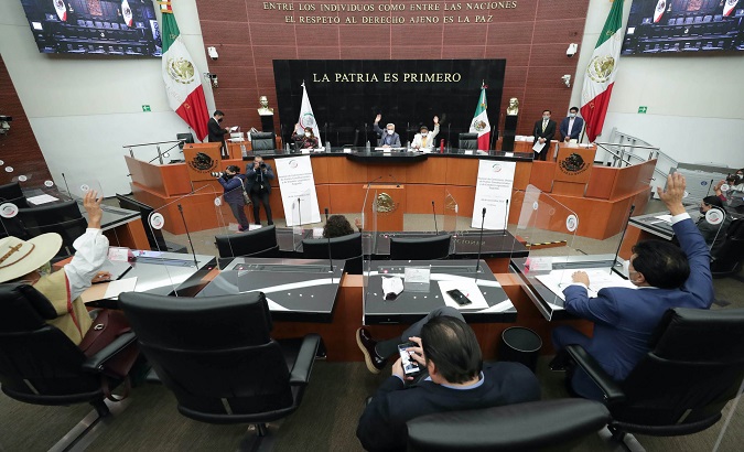 Mexico's Senate debate constitutional reform, Mexico City, Nov. 26, 2020
