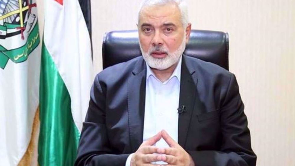 Ismail Haniyeh, the head of the Palestinian Hamas resistance movement's political bureau.