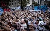 A crowd demand justice for the people who disappeared during the dictatorship, Buenos Aires, Argentina, March 24, 2018