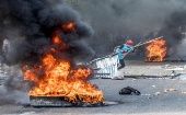 Citizens protest against President Jovenel Moise, Port-au-Prince, Haiti, Feb 7, 2021.
