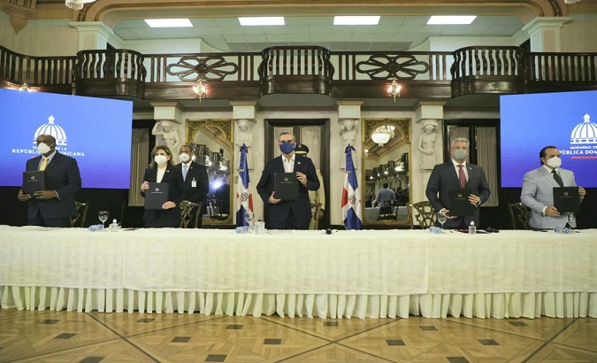Signing of the Electricity Pact, Dominican Republic, Feb. 25, 2021.