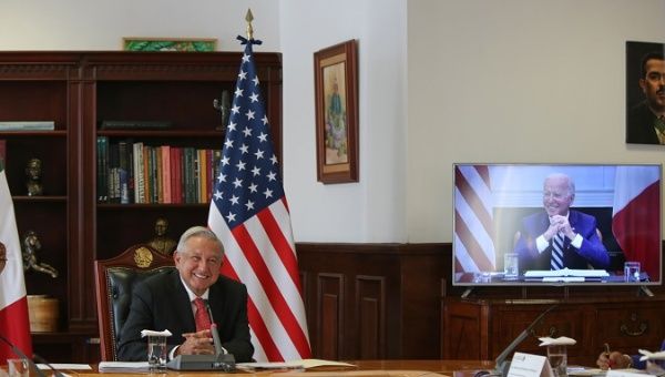 Mexican President Andres Manuel Lopez Obrador and his US counterpart Joe Biden hold their first virtual meeting on March 1, 20201.