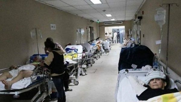 Frontline workers and the citizens protests about the lack of supplies in hospitals while many health care units are collapsing.