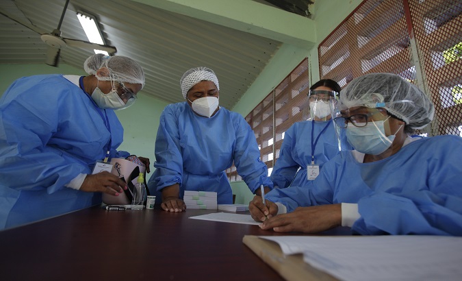 Health personnel prepares to administer COVID-19 vaccines, San Miguelito, Panama, March 4, 2021.