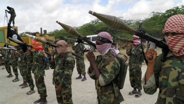 Members of the Al-Shabaab group, Somalia. 