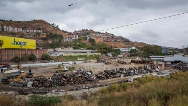 Scrap metal recycling plant in Caracas, Venezuela, March 5, 2021.