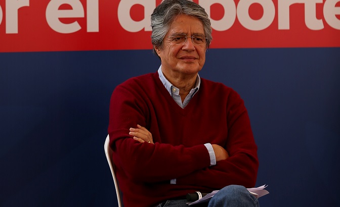Presidential candidate Guillermo Lasso, Quito, Ecuador, March 31, 2021.
