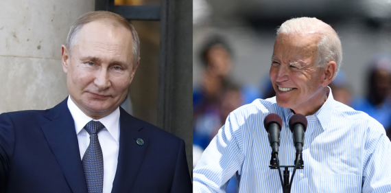 Russian President Vladimir Putin (L) and U.S. President Joe Biden