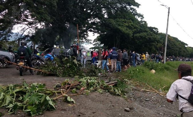 Road blockade in Palmira, Colombia, April 29, 2021.