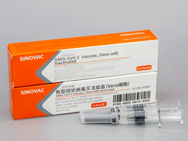 Sinovac's vaccine contains inactivated or dead versions of the SARS-CoV-2 virus to help the human body's immune system make antibodies, showing efficacy rates of up to 90 percent in some studies.
