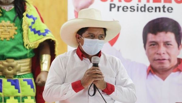 Presidential candidate Pedro Castillo, Lima, Peru.