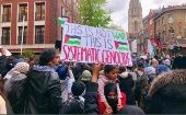 Demonstration in solidarity with the Palestinian people abroad, May 16, 2021.
