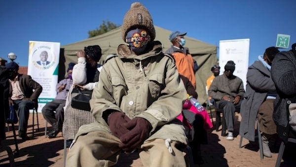 Citizens wait to receive their vaccination, Johannesburg, South Africa, May 17, 2021. T