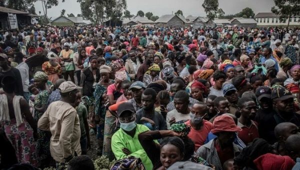 People leaving Goma, Democratic Republic of Congo, May 27, 2021.