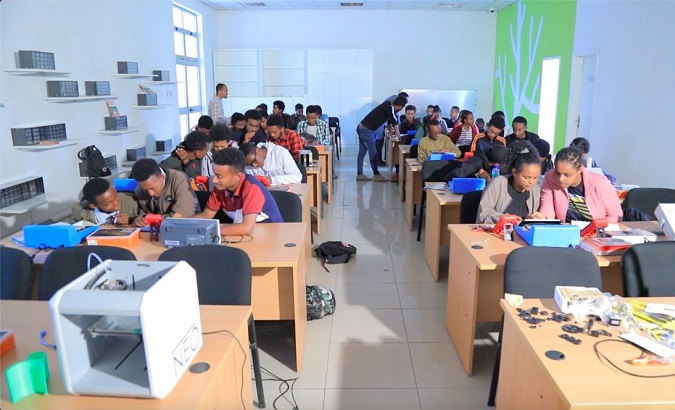 Students at the Addis Ababa Institute of Technology, August, 2019.