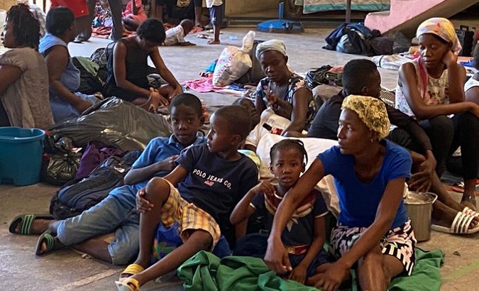 People displaced by gang violence, Gymnasium Carrefour, Port-au-Prince, Haiti, June 15, 2021.