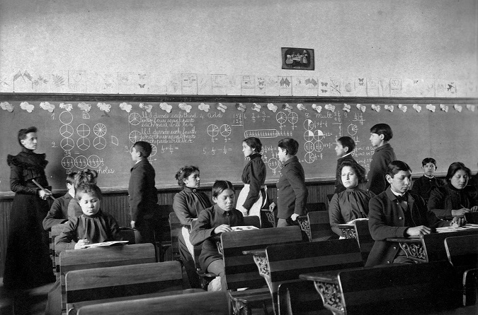 The boarding school became a mechanism in the U.S. to separate Native American families.