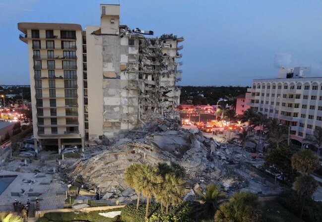 Daylight shows how significant the Surfside, FL building collapse is.  A substantial part of the condo tower is gone. Search and rescue continues.  A family reunification center has been set up at 9302 Collins Avenue.